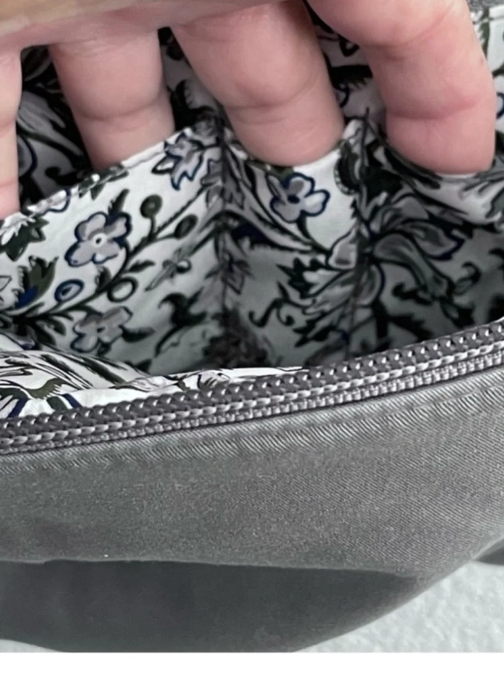 NEW Vera Bradley Soft Sided Utility Backpack Washable Cotton Galaxy Gray Large